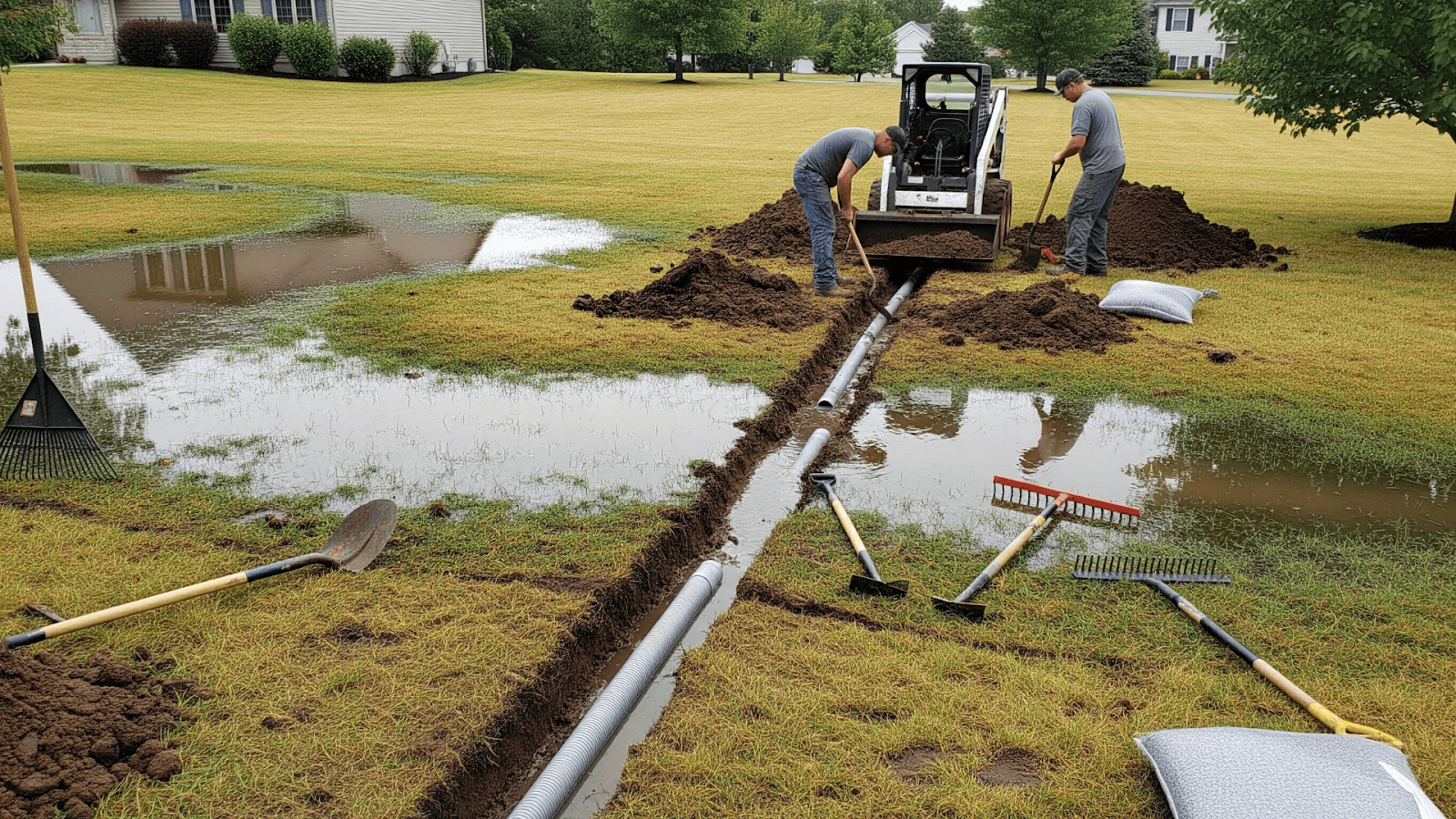 How to Fix Drainage Problems and Stop Waterlogged Lawns